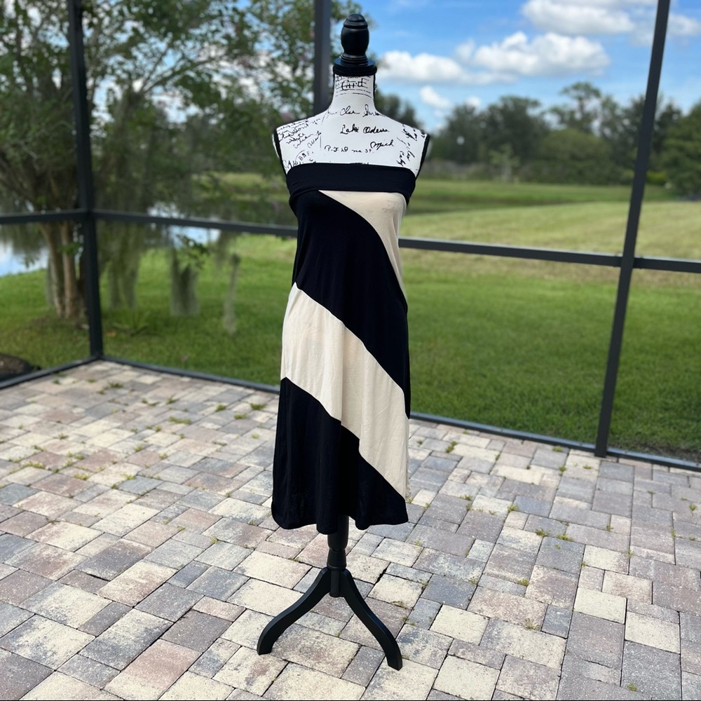 Freckles Black and Beige Maxi Skirt/Dress